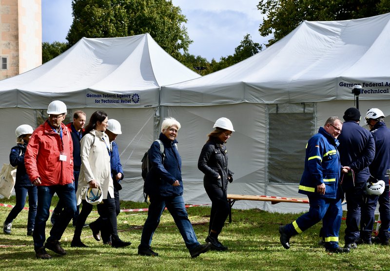 Delegation besucht die Vollübung des KulturGutRetter