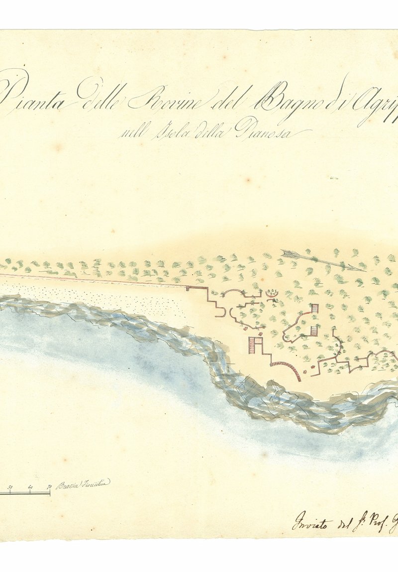 Plan des „Bagno di Agrippa“ auf Pianosa