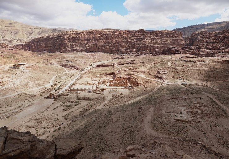 Panoramaaufnahme Petra, Jordanien